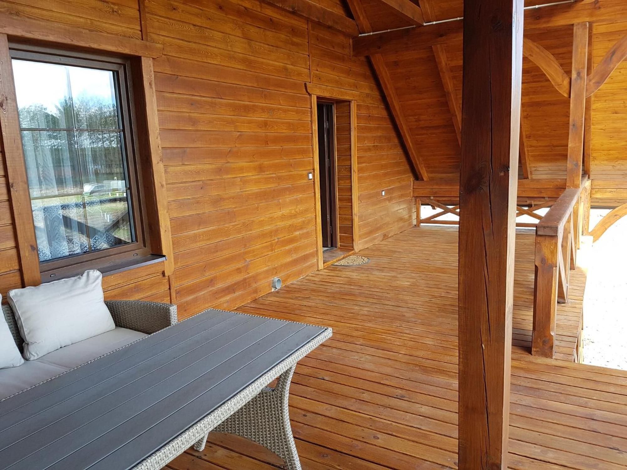 Wooden Holiday Home in Skrzynia with Terrace Osiek  Zewnętrze zdjęcie